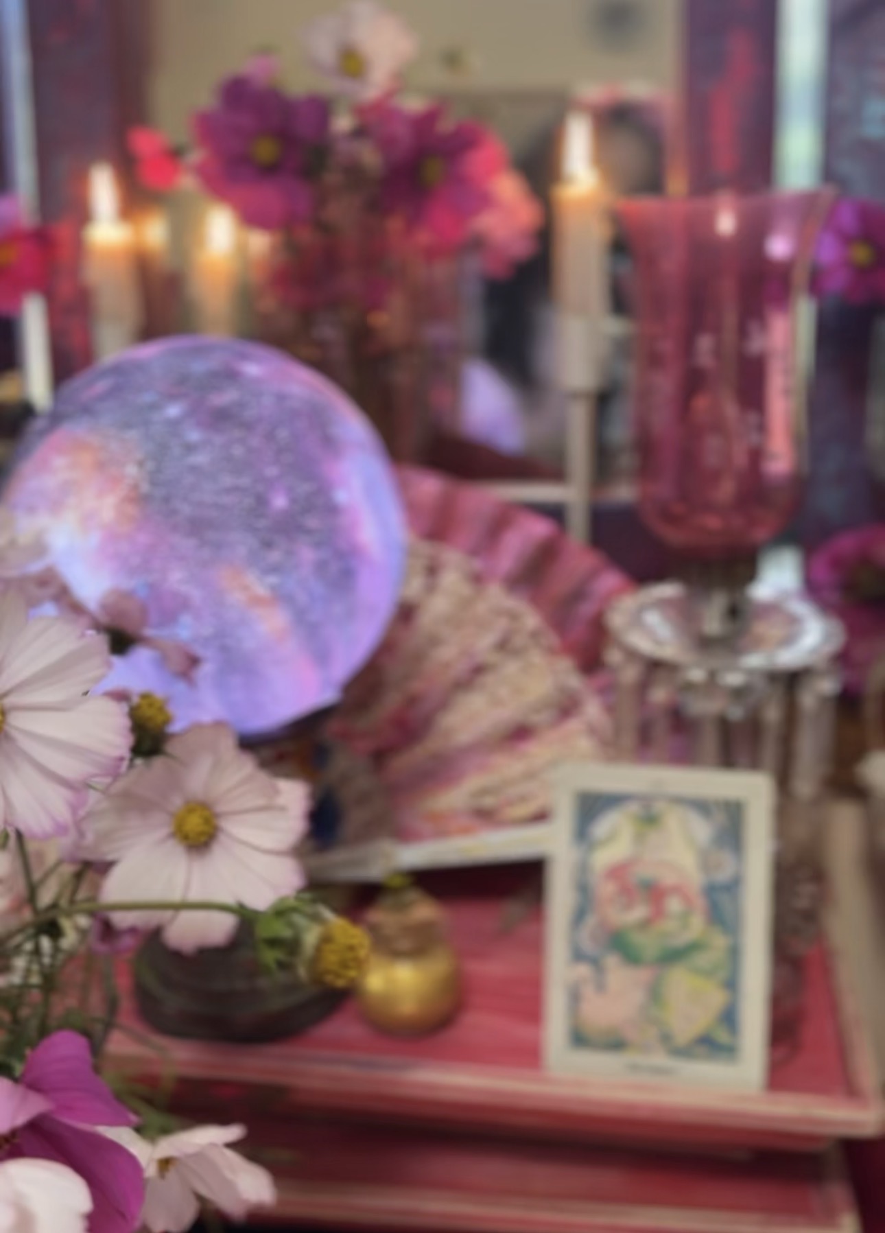 Moonlight, cosmos, and the Empress at the altar